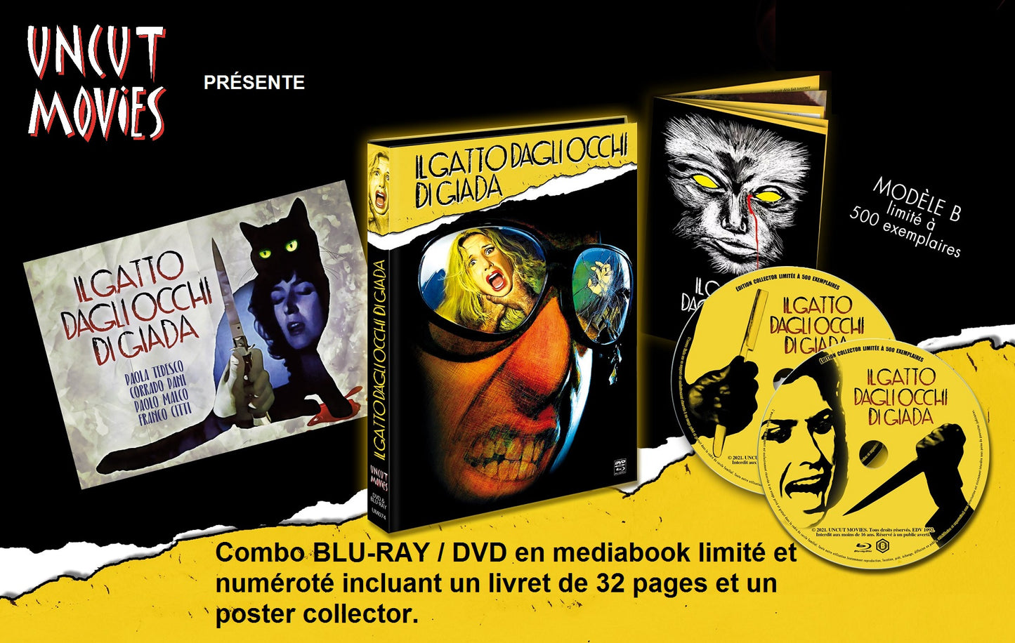 Il Gatto Dagli Occhi Di Giada (Mediabook Combo BLU-RAY/DVD - Modèle B)